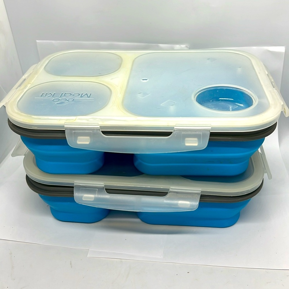 Eco Meal Kits Set of 2 Collapsible Food Storage Containers Preowned